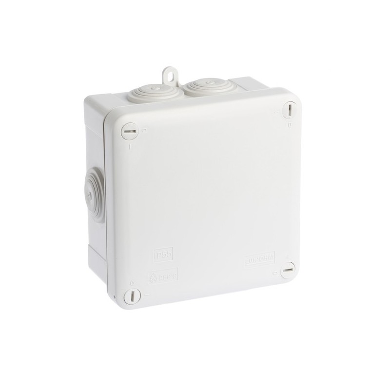                         Boîte de dérivation étanche éco 960°C - 105 x 105 mm - 7 entrées