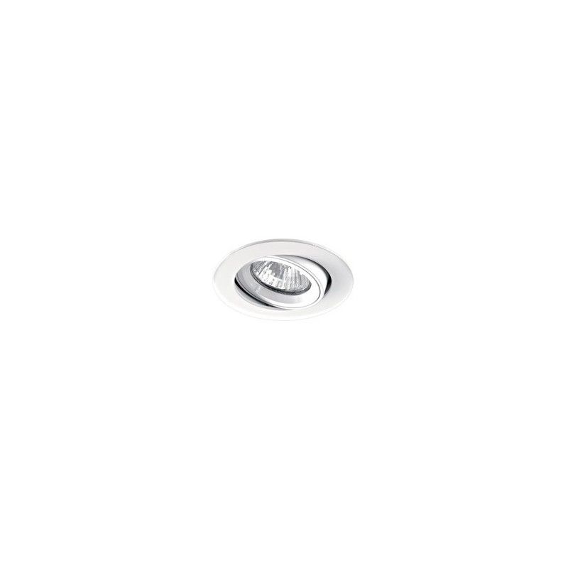                         Spot encastré orientable Speed 70 R 230 - GU10 - 50W - Rond - Aluminium blanc - Sans ampoule 