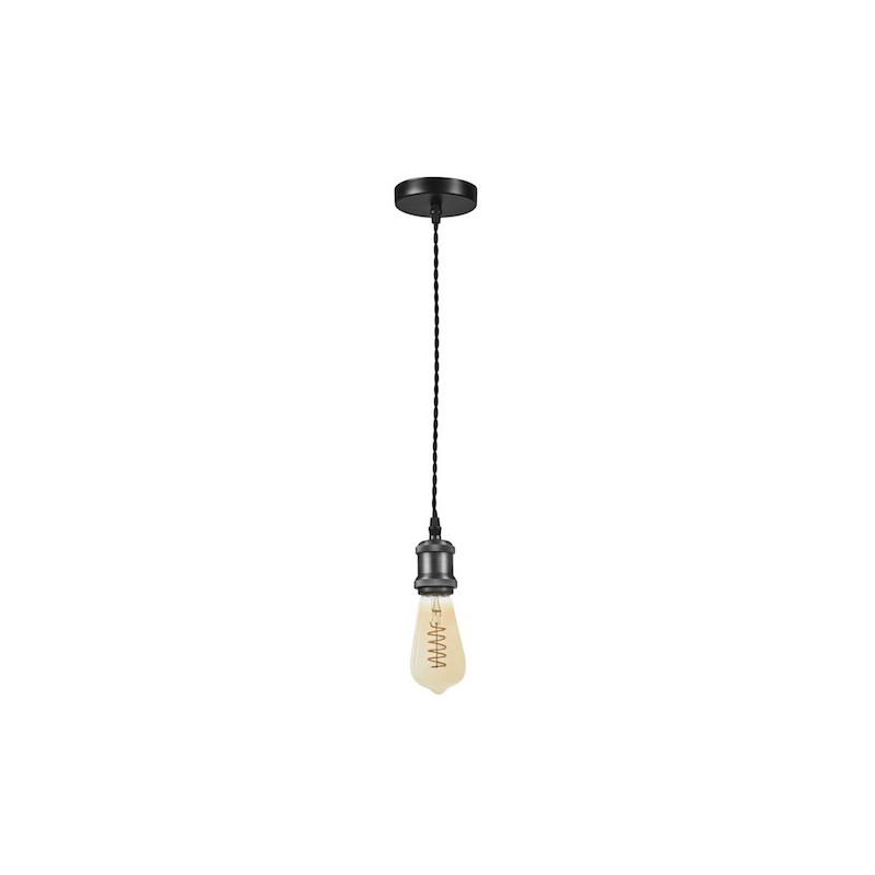                         Suspension Epoque E27 - 150W - Sans ampoule - Anthracite