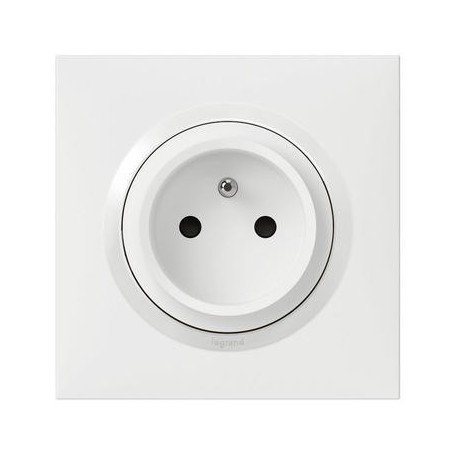 Prise de courant easyréno Dooxie One - 2P+T - Faible profondeur - 16A - Blanche