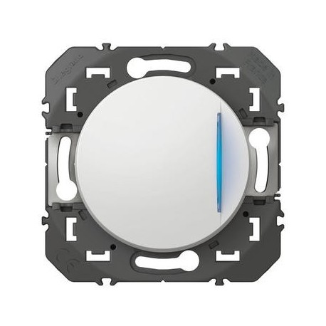 Poussoir simple avec voyant lumineux Dooxie 1 poste - 6A - 250V - Blanc