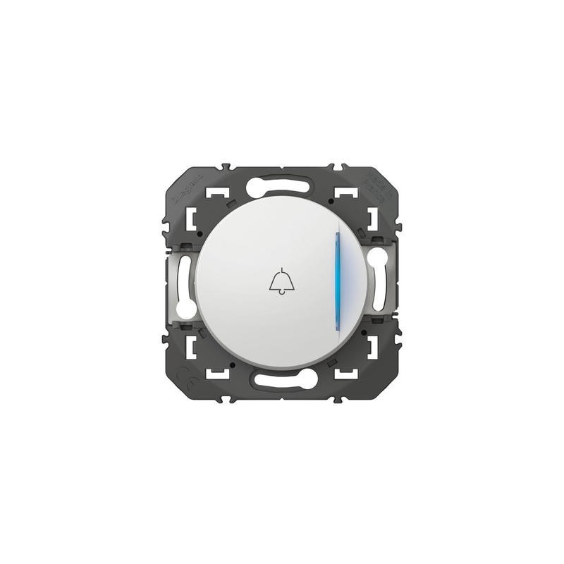                         Poussoir voyant lumineux et marquage cadenas Dooxie 1 poste - 6 A - 250 V - Blanc