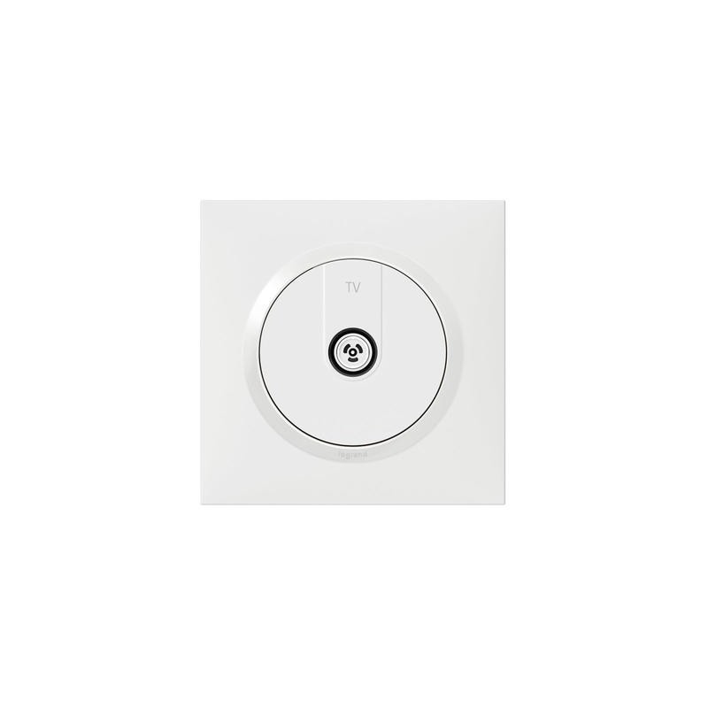                         Prise de télévision simple Dooxie - étoile blindée - Blanc