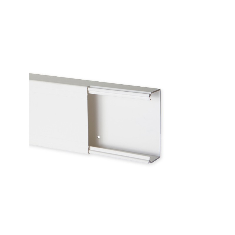                        Goulotte de distribution TA-E 40x40mm - Barre de 2m - 1 compartiment - Blanc