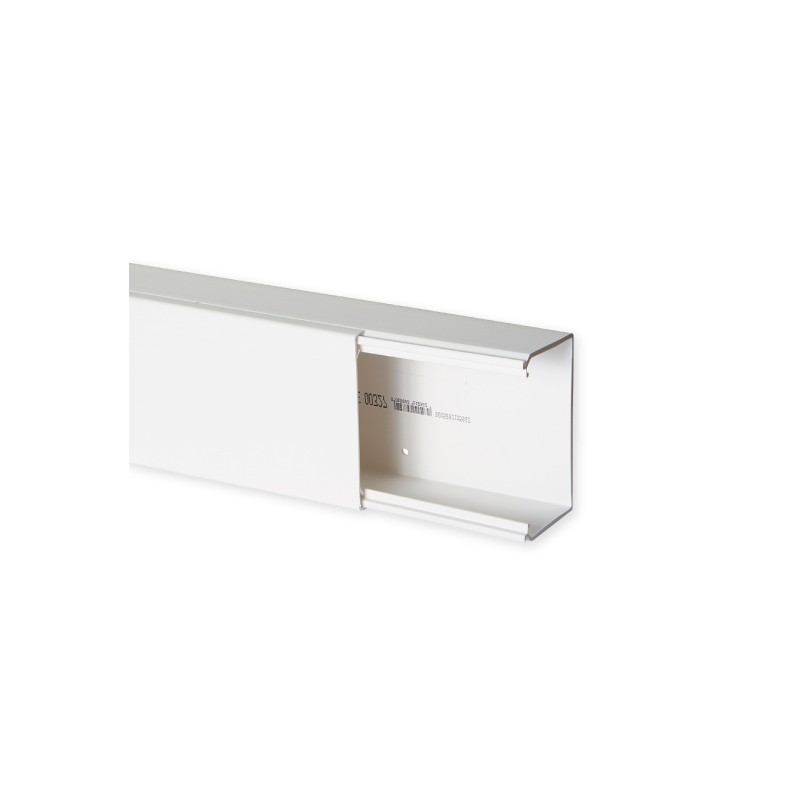                        Goulotte de distribution TA-E 80x60mm - Barre de 2m - 1 compartiment - Blanc