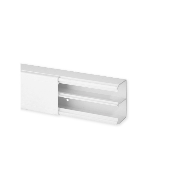                         Goulotte de distribution TA-E 40x40mm - Barre de 2m - 1 compartiment - Blanc