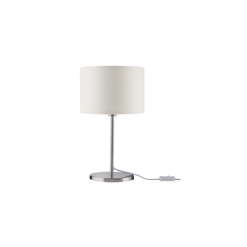                         Lampe à poser Tessa - 40W - E14 - Sans ampoule - Dimmable - Crème/Acier brossé