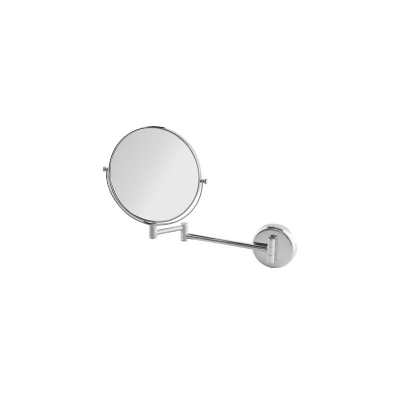                         Miroir Fiesta mural - Double face - Rond - Chrome