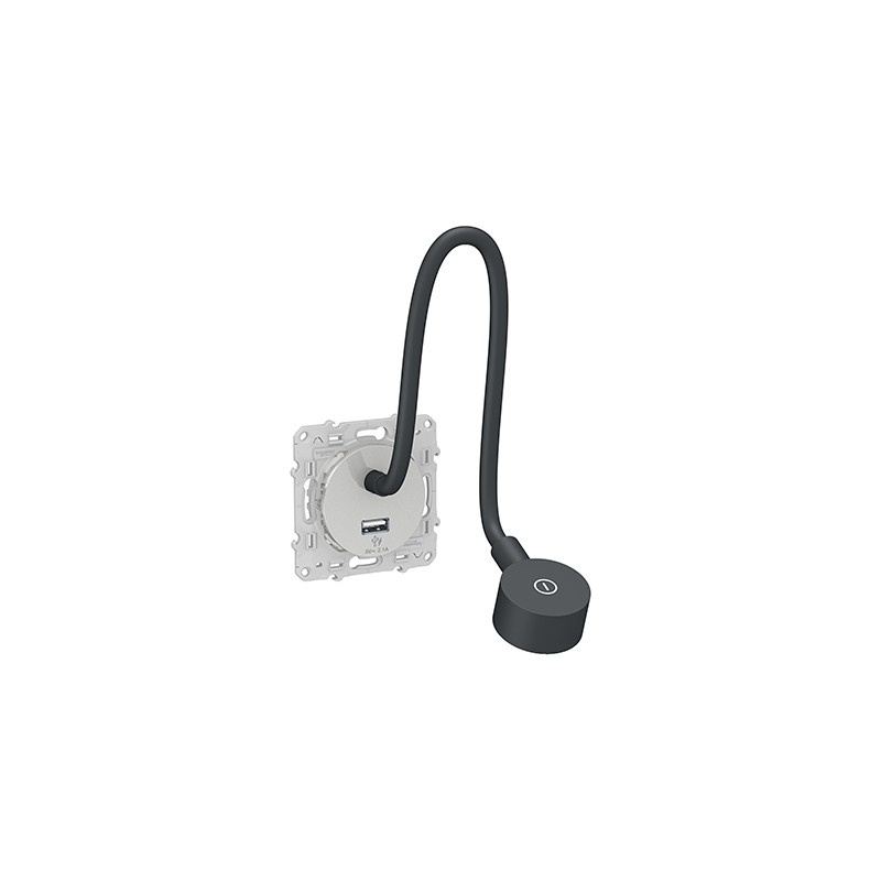                         Liseuse Odace - LED - 2W - Prise USB - Blanc