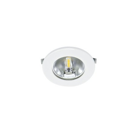 Spot LED encastré S1200 - 1,8W - 3000K - Rond - Plastique - Blanc - Non dimmable