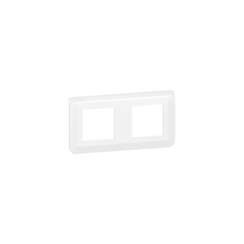                         PLAQUE - 2 POSTES - BLANC - MOSAIC