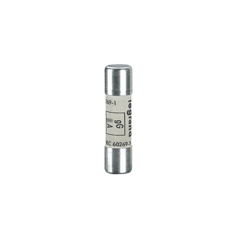                         Cartouche industrielle cylindrique - Type gG - 10x38 - 0,50A - 500V - Sans voyant